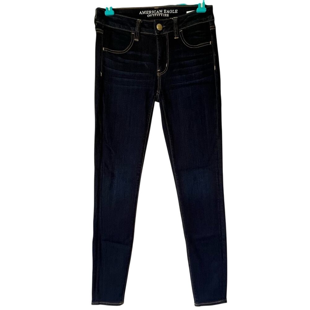 American Eagle Dark Wash Jean Jeggings Size 2 Regular
